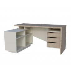 Стіл письмовий CONNECT 3 L SK 157×78 см. Дуб кремона котта / Стоун бейж