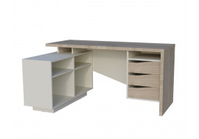 Стіл письмовий CONNECT 3 L SK 157×78 см. Дуб кремона котта / Стоун бейж