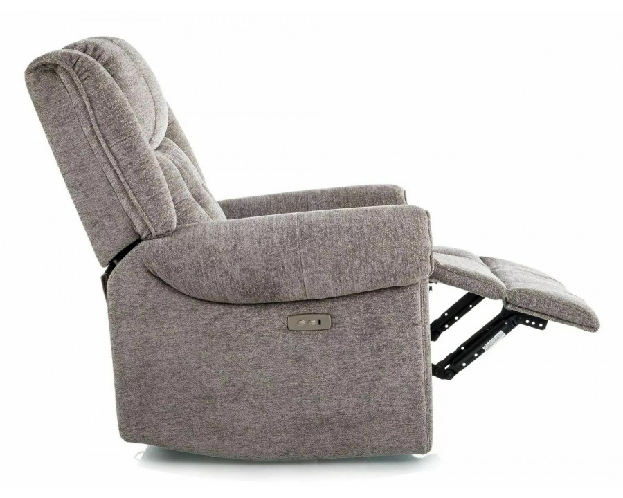 Крісло реклайнер електричне Parys Raven Сіра тканина / Чорний каркас