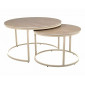 Набір журнальних столів Ferrante K ø80 см Беж / Кашемір