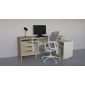 Стіл письмовий CONNECT 2 R SK 180×78 см. Дуб кремона котта / Стоун бейж