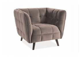 Крісло CASTELLO 1 VELVET беж BLUVEL 28 / венге