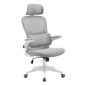 Крісло комп'ютерне OWEN сіре/білий каркас
