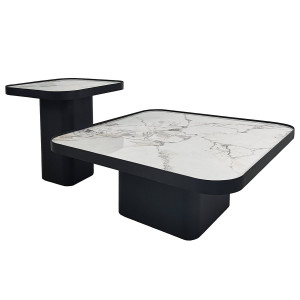 Журнальний столик MICHIGAN білий глянець/чорний (к-кт)