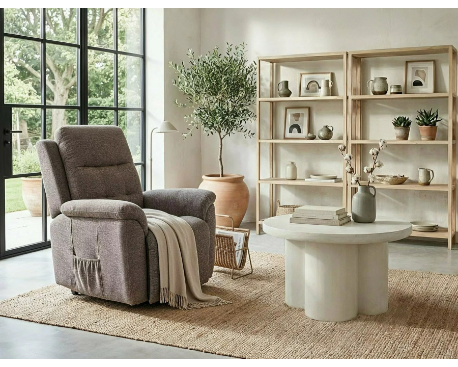 Крісло-вертикалізатор Morgan Raven Сіра тканина / Чорний каркас