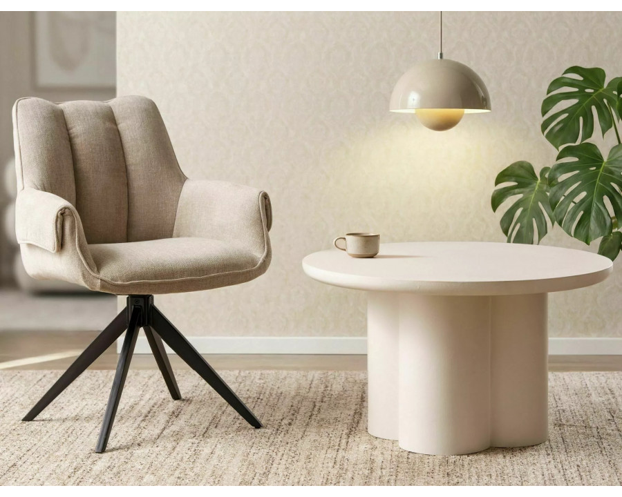 Стіл журнальний кавовий Rosalia ø80 см Екрю