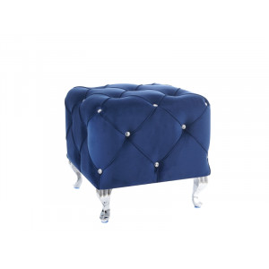 Пуф HESTIA K VELVET синій BLUVEL 86/ срібний