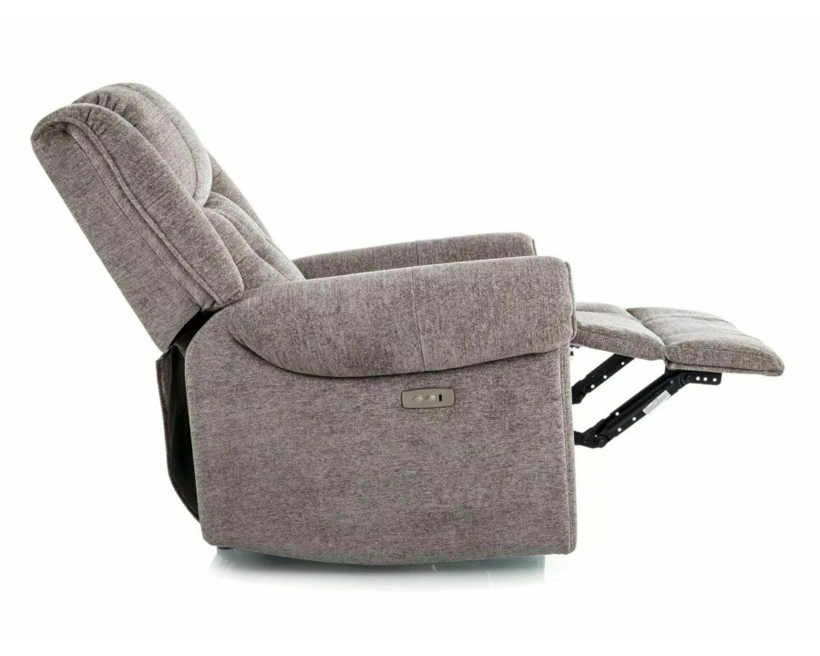 Крісло реклайнер електричне Parys Raven Сіра тканина / Чорний каркас