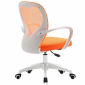 Комп'ютерне крісло STACEY оранжеве/білий каркас