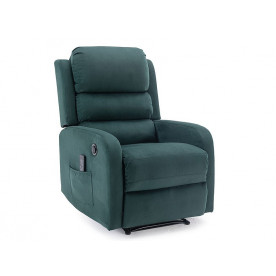 Крісло розкладне PEGAZ M VELVET (функція масажу) зелене BL.78