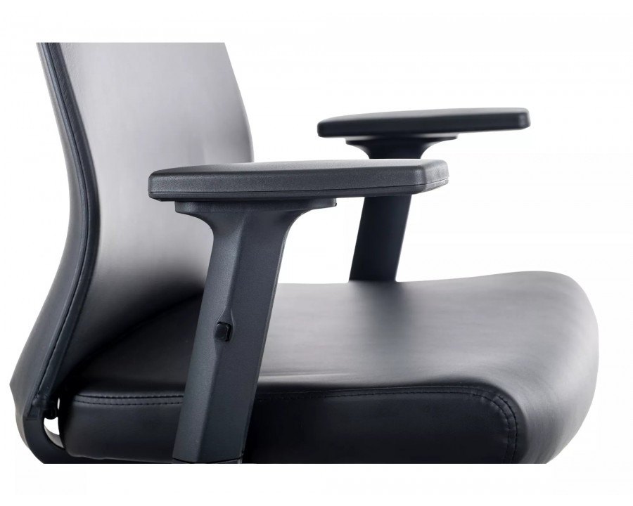 Крісло офісне комп'ютерне поворотне Q-085 Чорна екошкіра / Чорний каркас