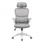 Крісло комп'ютерне OWEN сіре/білий каркас