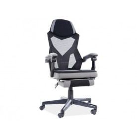 Крісло поворотне Q-939 чорний/сірий