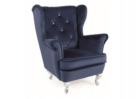 Крісло дитяче LILI VELVET синій BL.86 / срібний