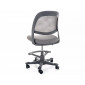 Крісло офісне комп'ютерне поворотне Q-027 Сіра сітка з мембранною тканиною / Сірий каркас