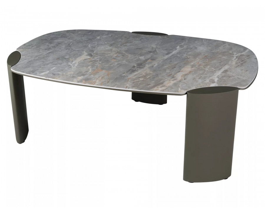 Стіл журнальний кавовий Adoro A 118×75 см Сірий / Мідь