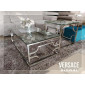 Журнальний стіл Versace C 80х40 Прозорий / Срібний