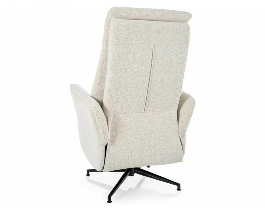 Крісло реклайнер електричне Nestor Raven Бежева тканина / Чорний каркас