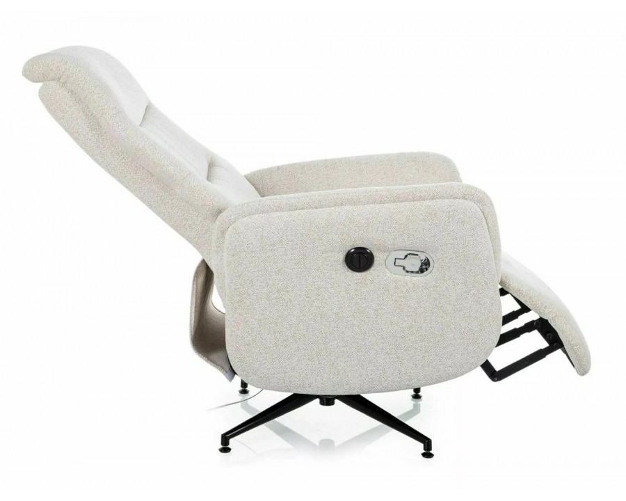 Крісло реклайнер електричне Nestor Raven Бежева тканина / Чорний каркас