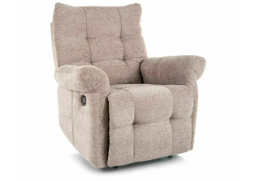 Крісло реклайнер Atos Raven Темно-бежева тканина / Чорний каркас