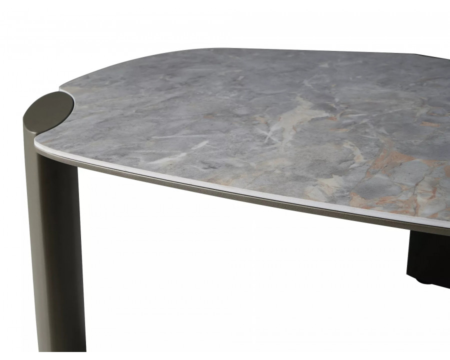 Стіл журнальний кавовий Adoro A 118×75 см Сірий / Мідь