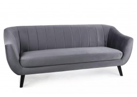 Диван ELITE 3 VELVET Сірий BLUVEL 14 / Венге ELITE3V14SZ