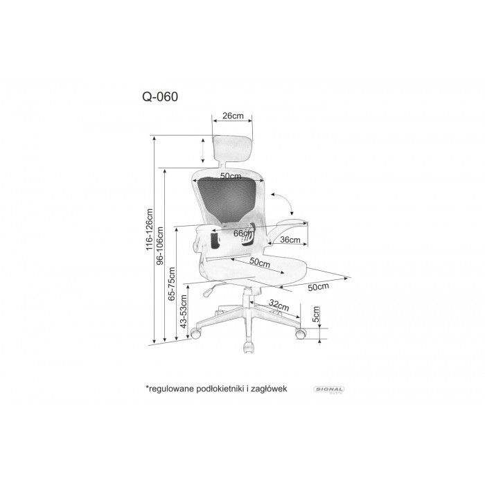 Комп'ютерне крісло поворотне Q-060 Чорний