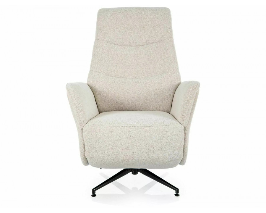 Крісло реклайнер електричне Nestor Raven Бежева тканина / Чорний каркас