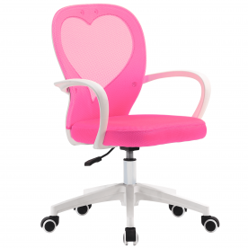 Комп'ютерне крісло STACEY рожеве/білий каркас