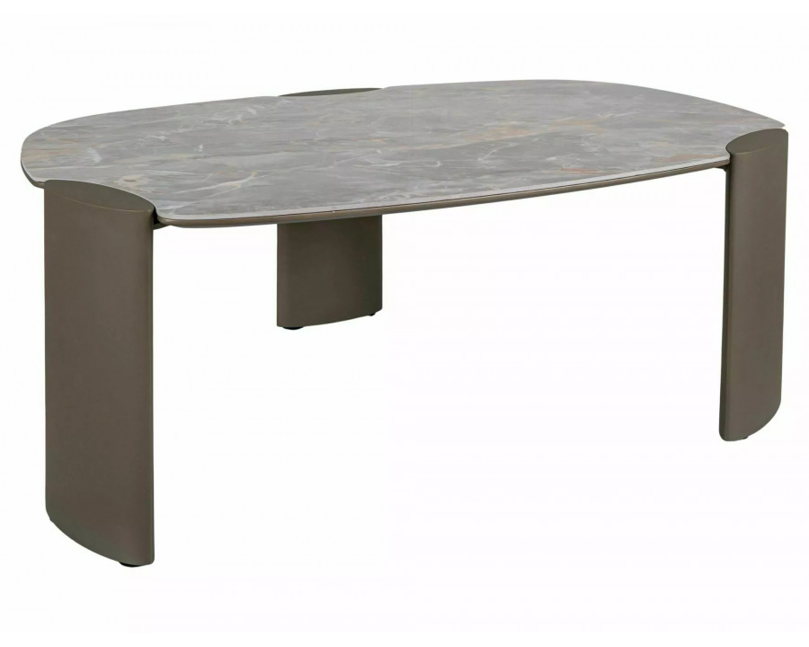 Стіл журнальний кавовий Adoro A 118×75 см Сірий / Мідь