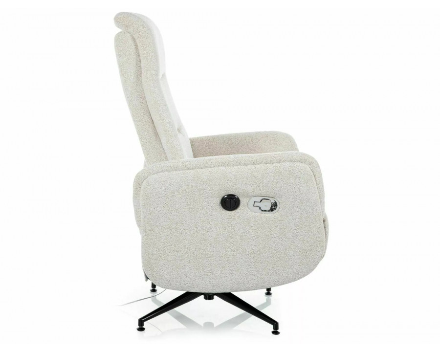 Крісло реклайнер електричне Nestor Raven Бежева тканина / Чорний каркас