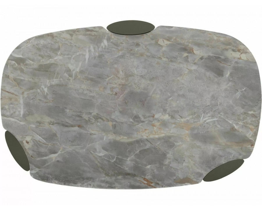 Стіл журнальний кавовий Adoro A 118×75 см Сірий / Мідь