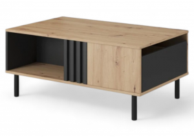 Стіл журнальний Мадіс / Madis 100 Дуб артизан/антрацит 100x60x43 см.