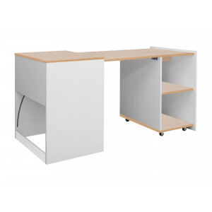 Комп'ютерний стіл DUO 60х46(140) дуб / білий DUODB