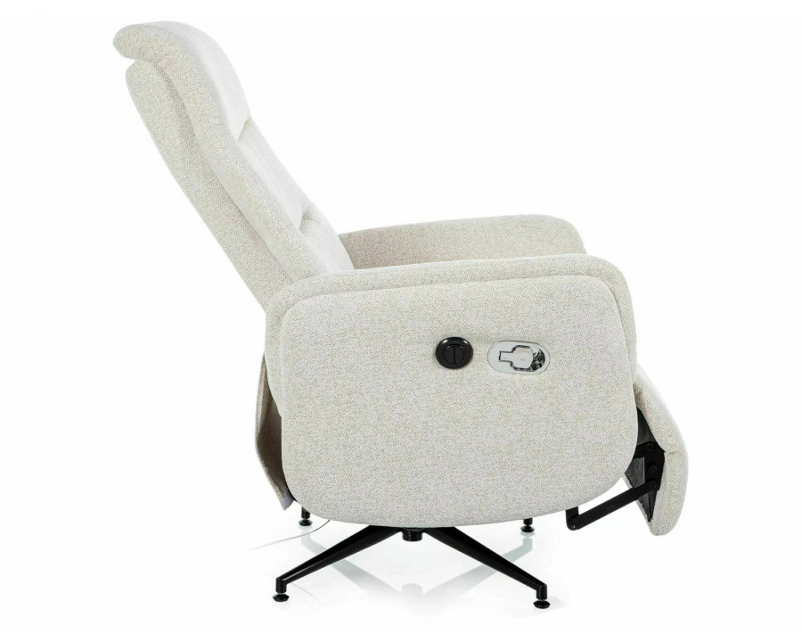 Крісло реклайнер електричне Nestor Raven Бежева тканина / Чорний каркас