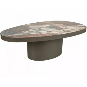 Стіл журнальний кавовий Gusto A 118×73 см Коричневий / Мідь