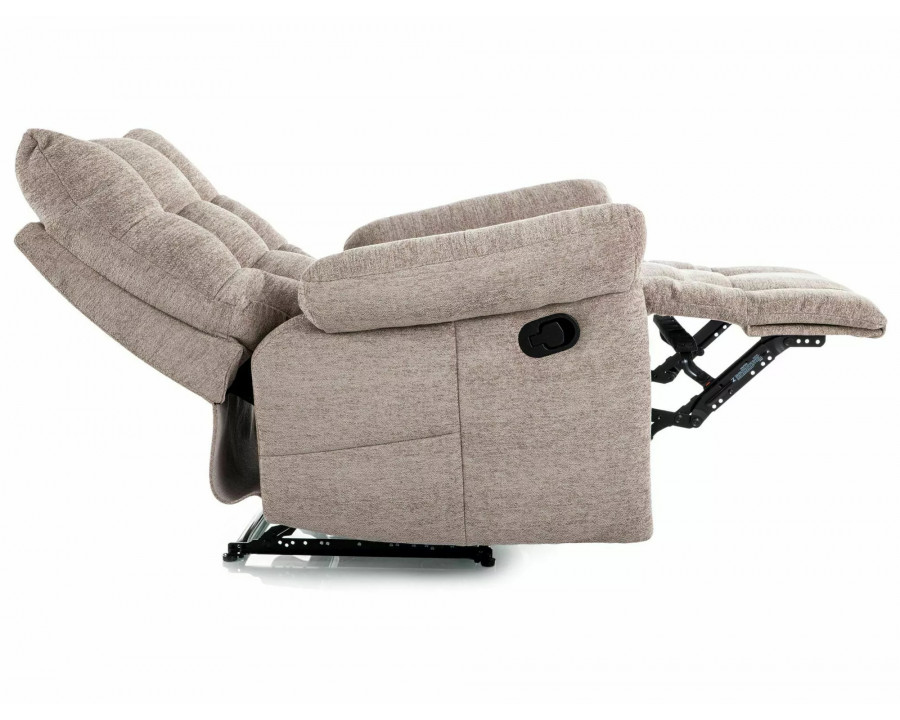 Крісло реклайнер Atos Raven Темно-бежева тканина / Чорний каркас