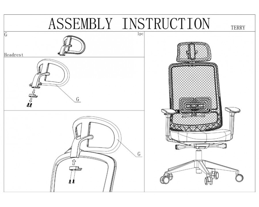 Крісло офісне TERRY сіре/зелена тканина/сірий каркас