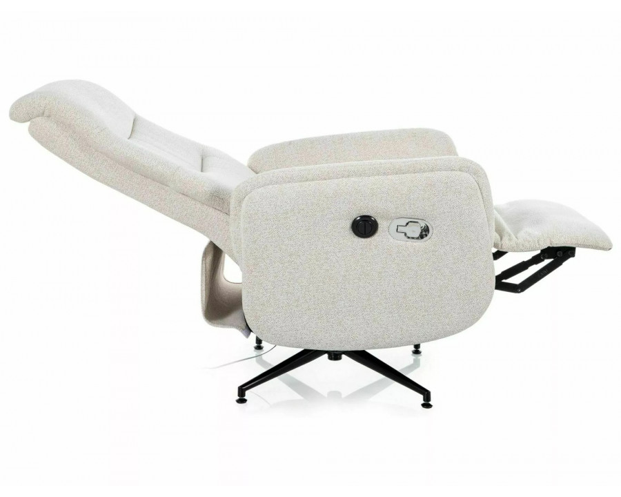 Крісло реклайнер електричне Nestor Raven Бежева тканина / Чорний каркас