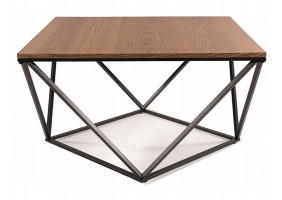 Журнальний столик SILVER A Горіх / Чорний 80X80