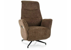 Крісло реклайнер електричне Nestor Raven Капучіно тканина / Чорний каркас