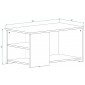 Журнальний столик T3 D Дуб харбор еспрессо 50 x 90 см.