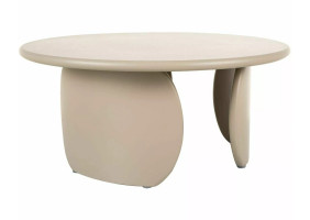 Стіл журнальний кавовий Noemi ø80 см Темний беж