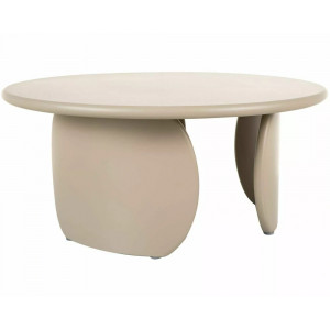 Стіл журнальний кавовий Noemi ø80 см Темний беж