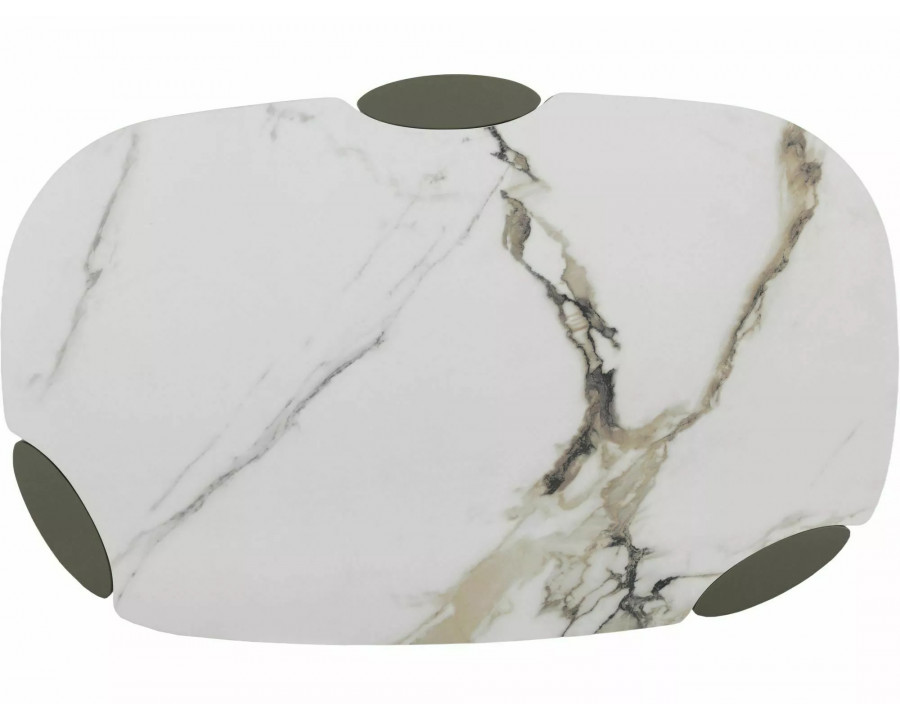 Стіл журнальний кавовий Adoro B 105×65 см Білий / Мідь