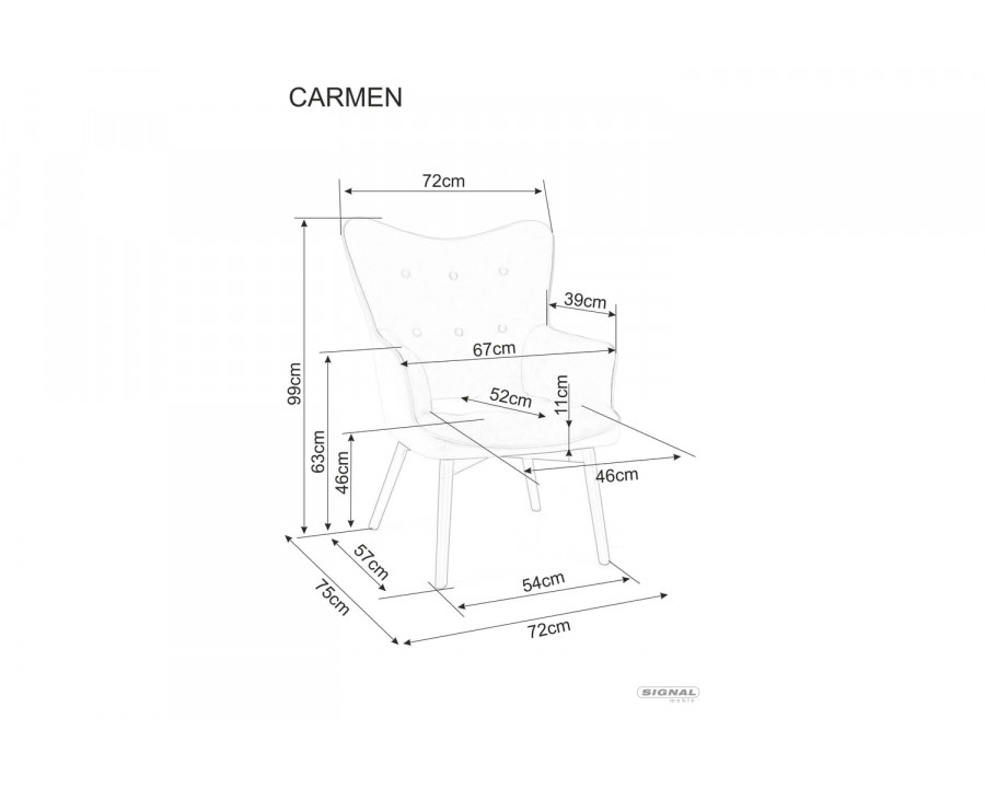 Крісло CARMEN VELVET чорний мат/чорне BL.19