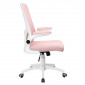 Крісло комп'ютерне ARIA рожеве/білий каркас