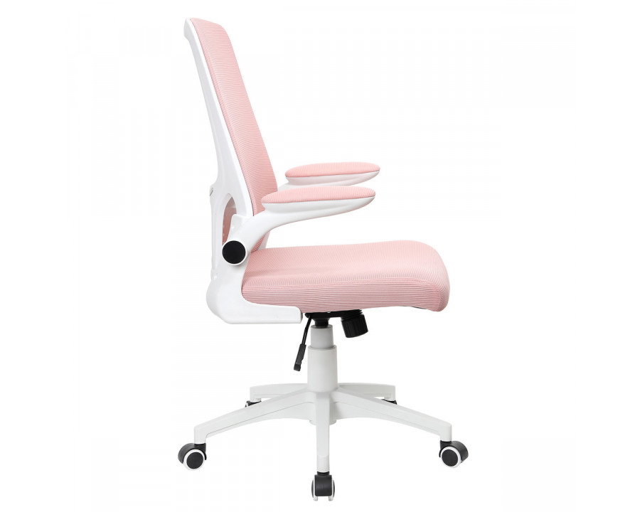 Крісло комп'ютерне ARIA рожеве/білий каркас