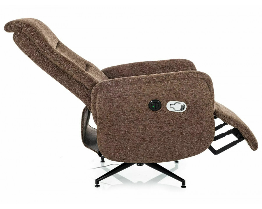 Крісло реклайнер електричне Nestor Raven Капучіно тканина / Чорний каркас