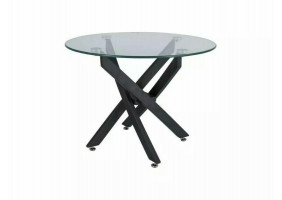 Журнальний столик AGIS A Прозорий / Чорний Діаметр 60x45 AGISAC